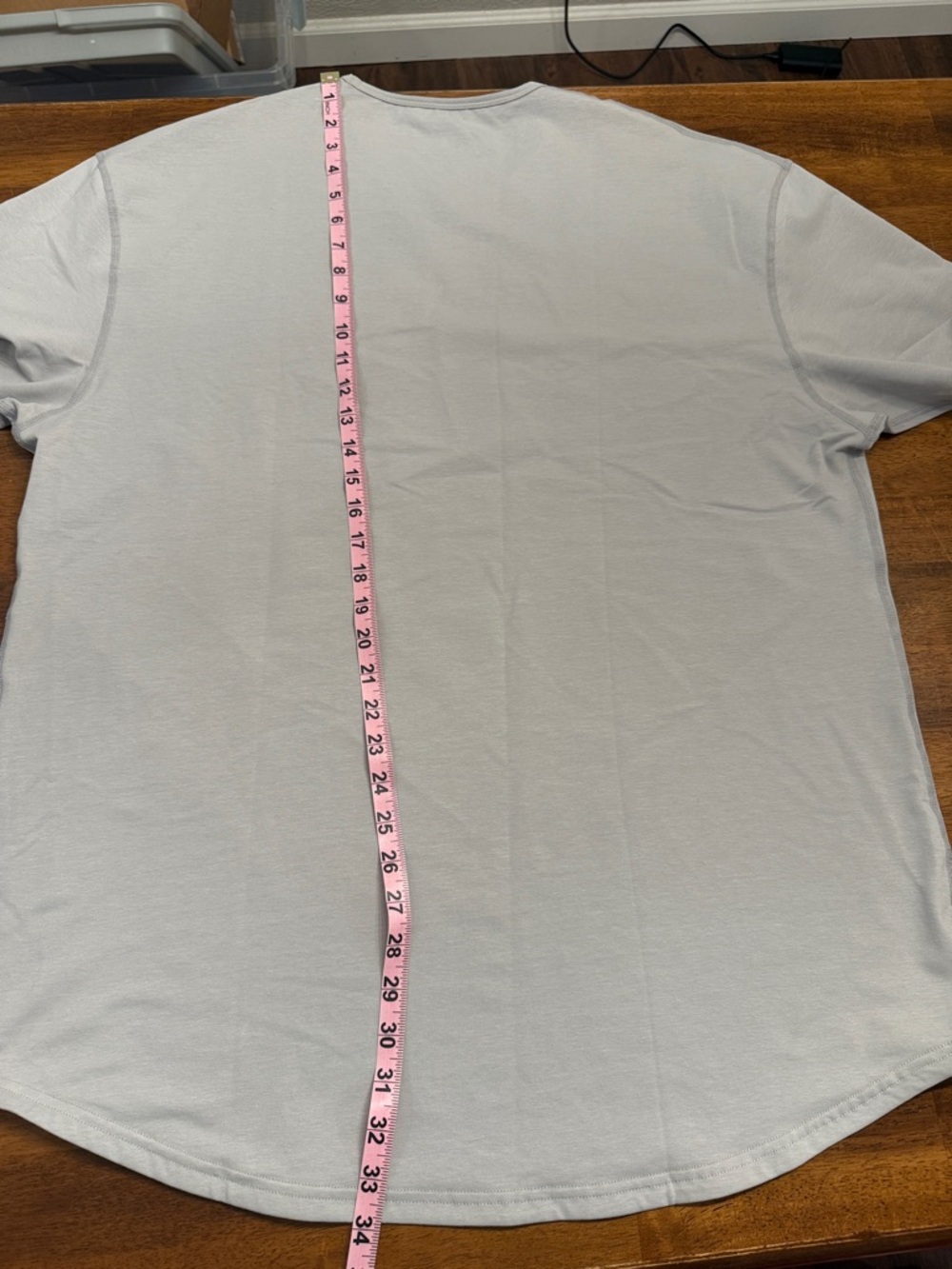 BYLT Men’s Crew Neck T-Shirt in Light Gray drop cut S/S XXL - Picture 5 of 5